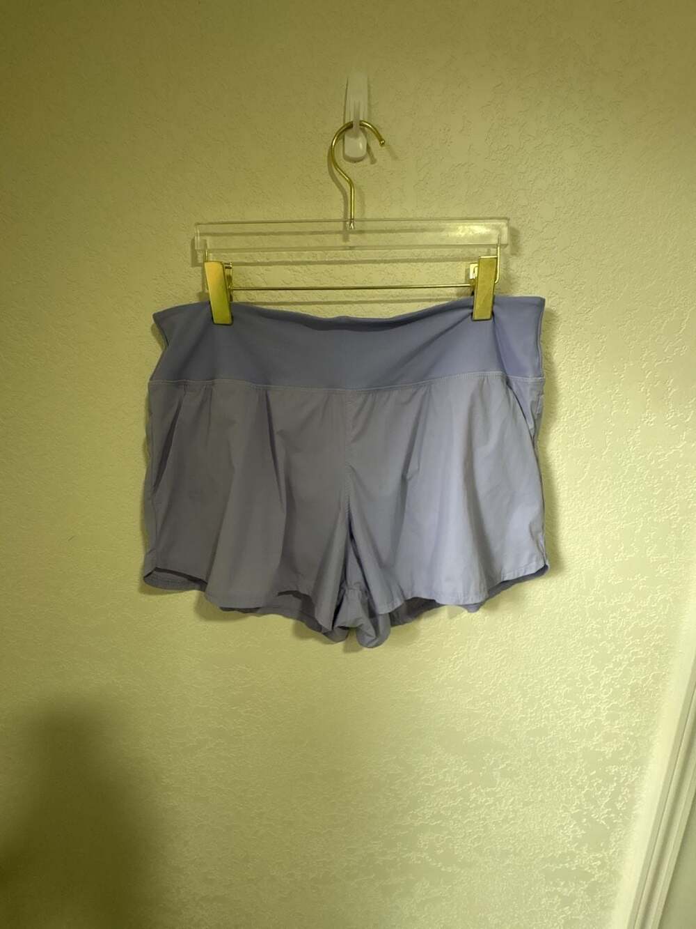 RBX Athletic Shorts Size L Light Blue Nylon Spandex